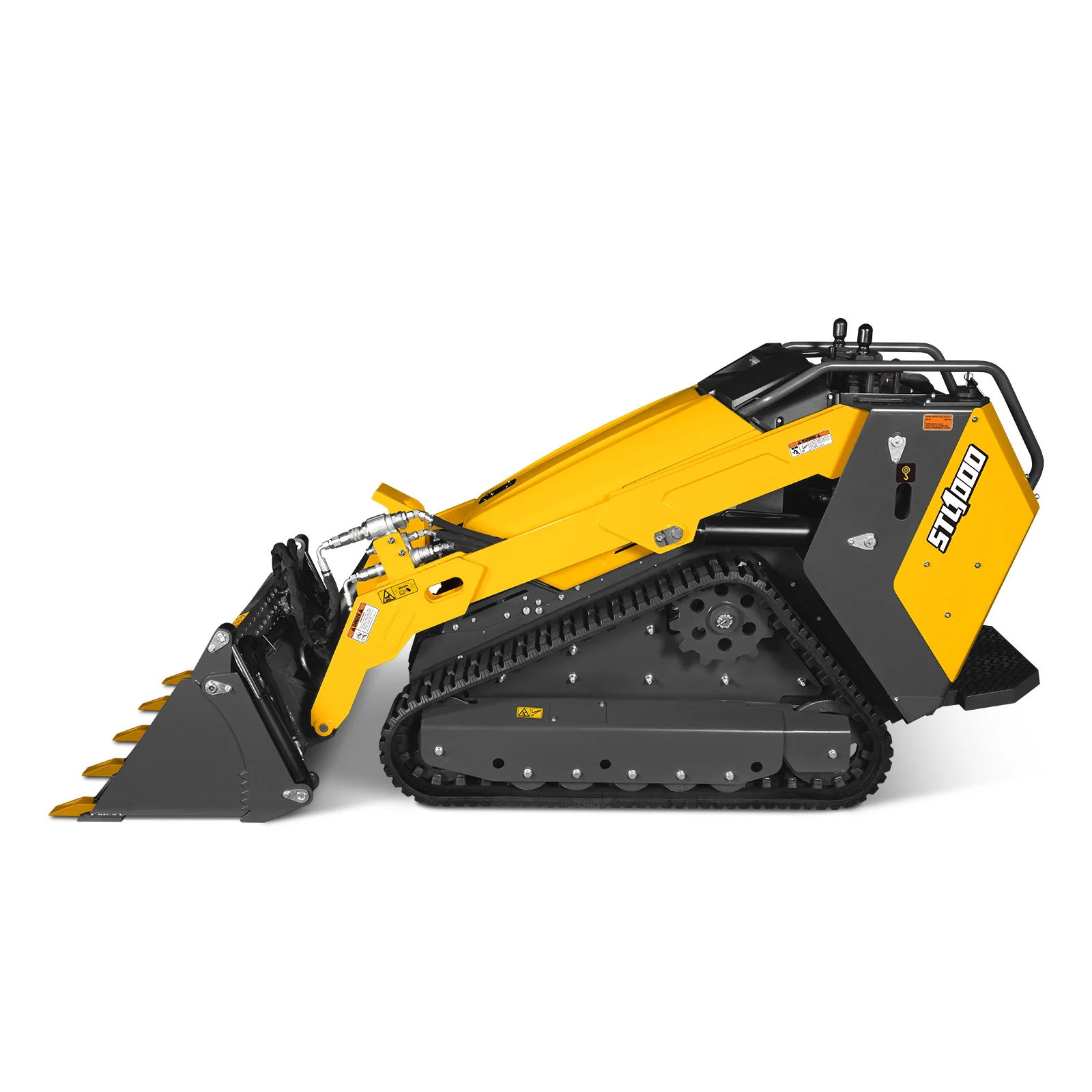 Mini Skid Steer Stand On Compact Track Loader ( 4 in 1 bucket included ) with 25HP KUBOTA D1105 Diesel Engine,  Common Industry Interface (CII),  CROBA  STL1000 - Image 81