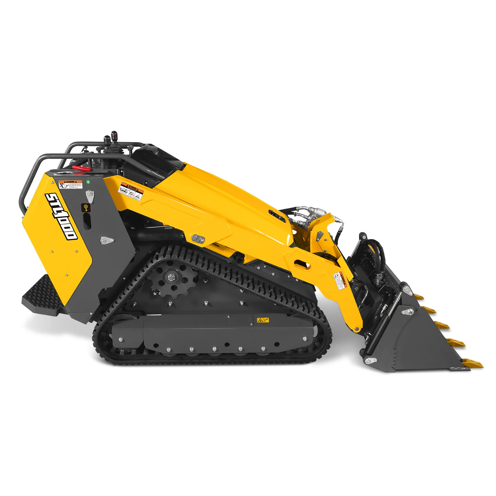 Mini Skid Steer Stand On Compact Track Loader ( 4 in 1 bucket included ) with 25HP KUBOTA D1105 Diesel Engine,  Common Industry Interface (CII),  CROBA  STL1000 - Image 83