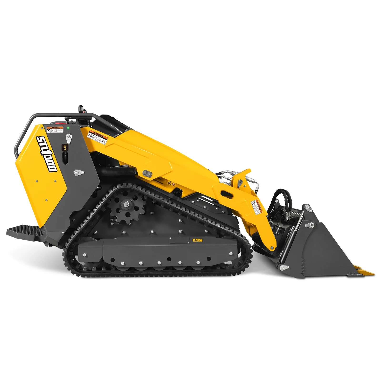 Mini Skid Steer Stand On Compact Track Loader ( 4 in 1 bucket included ) with 25HP KUBOTA D1105 Diesel Engine,  Common Industry Interface (CII),  CROBA  STL1000 - Image 84