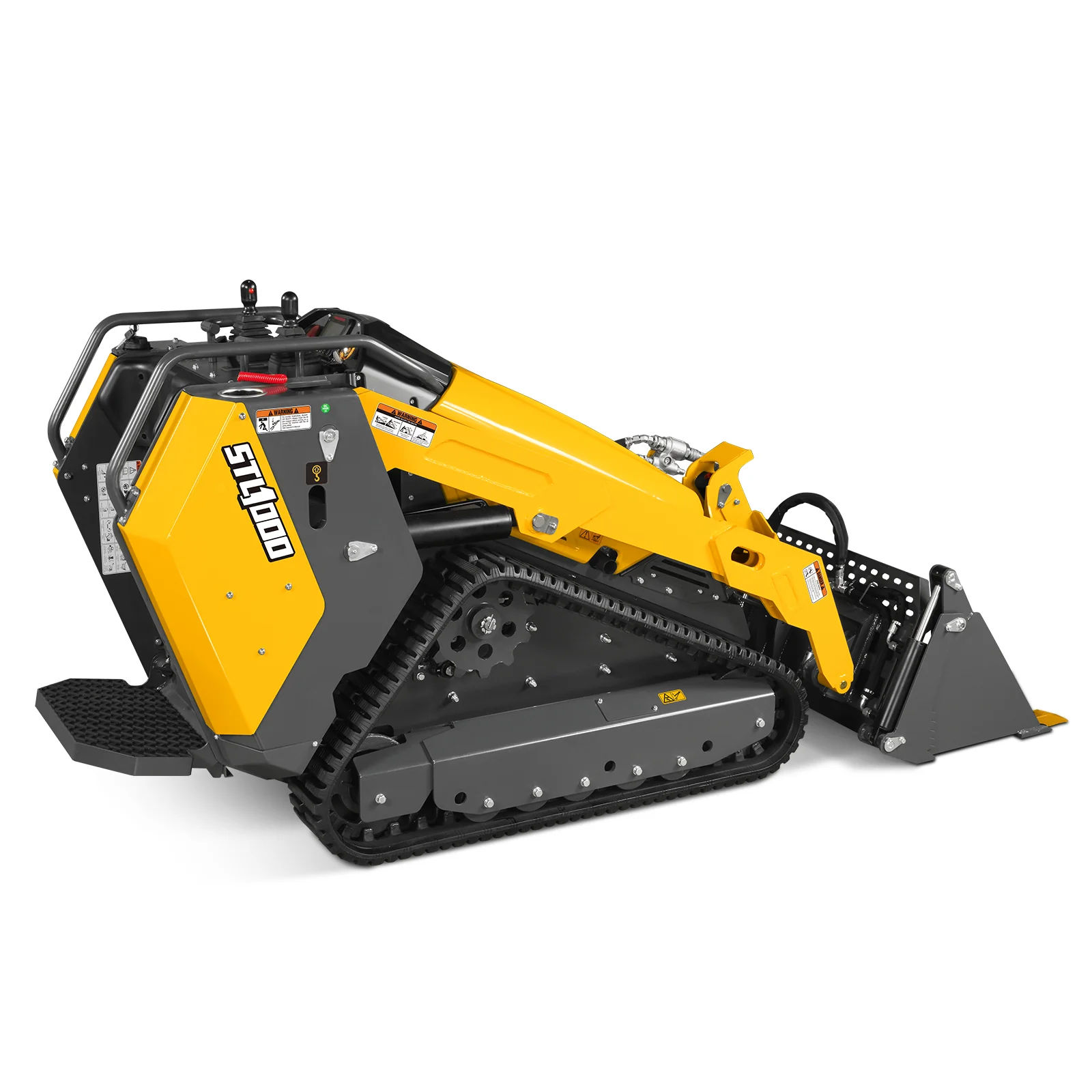 Mini Skid Steer Stand On Compact Track Loader ( 4 in 1 bucket included ) with 25HP KUBOTA D1105 Diesel Engine,  Common Industry Interface (CII),  CROBA  STL1000 - Image 86