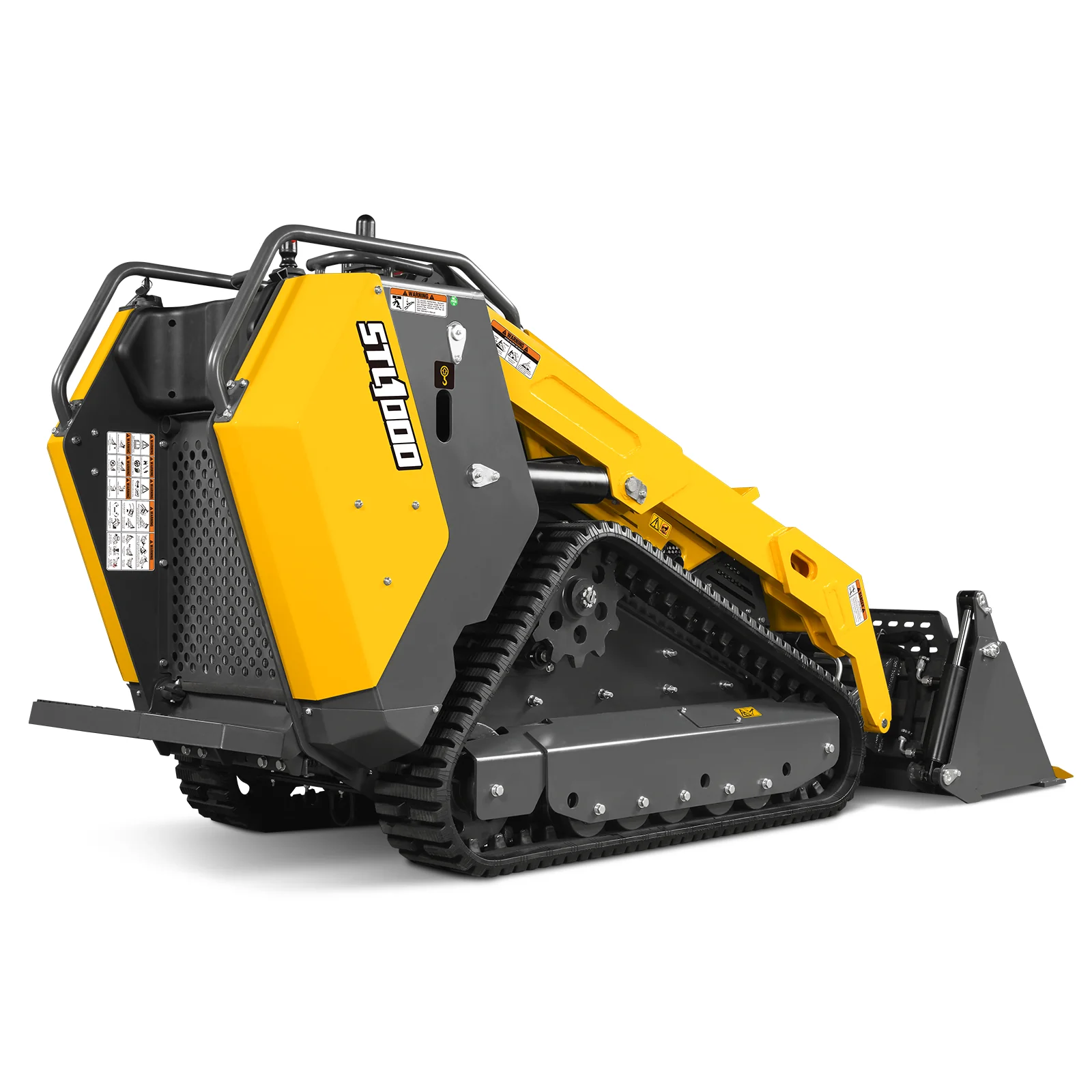 Mini Skid Steer Stand On Compact Track Loader ( 4 in 1 bucket included ) with 25HP KUBOTA D1105 Diesel Engine,  Common Industry Interface (CII),  CROBA  STL1000 - Image 87