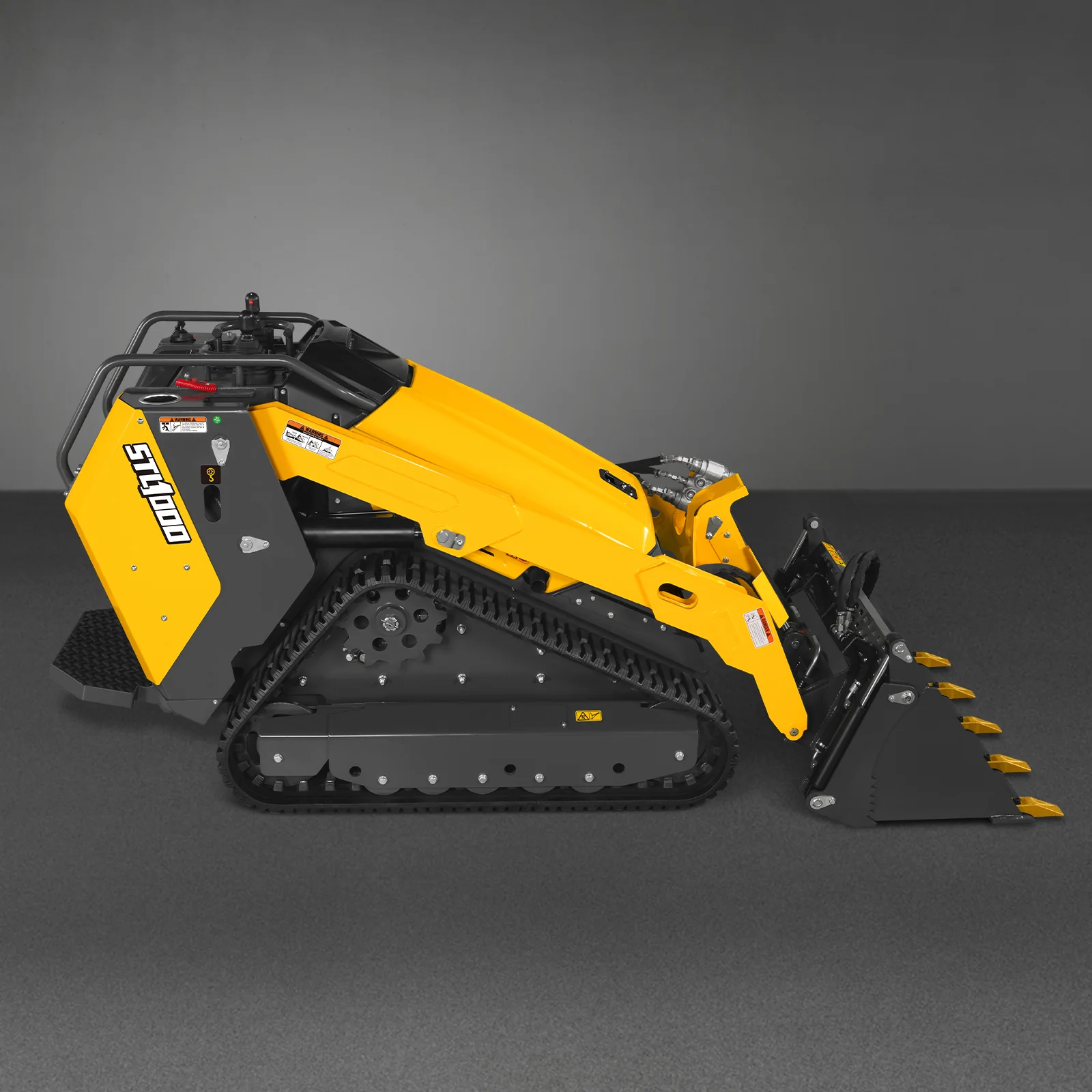 Mini Skid Steer Stand On Compact Track Loader ( 4 in 1 bucket included ) with 25HP KUBOTA D1105 Diesel Engine,  Common Industry Interface (CII),  CROBA  STL1000 - Image 89