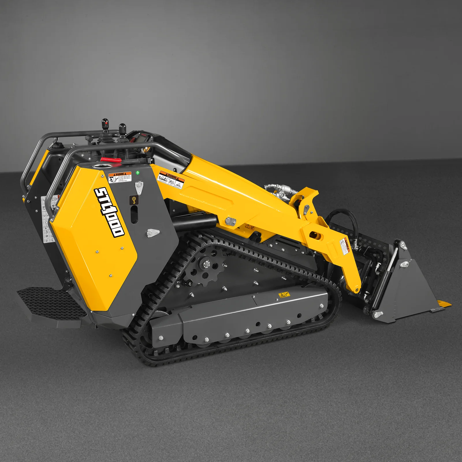 Mini Skid Steer Stand On Compact Track Loader ( 4 in 1 bucket included ) with 25HP KUBOTA D1105 Diesel Engine,  Common Industry Interface (CII),  CROBA  STL1000 - Image 91