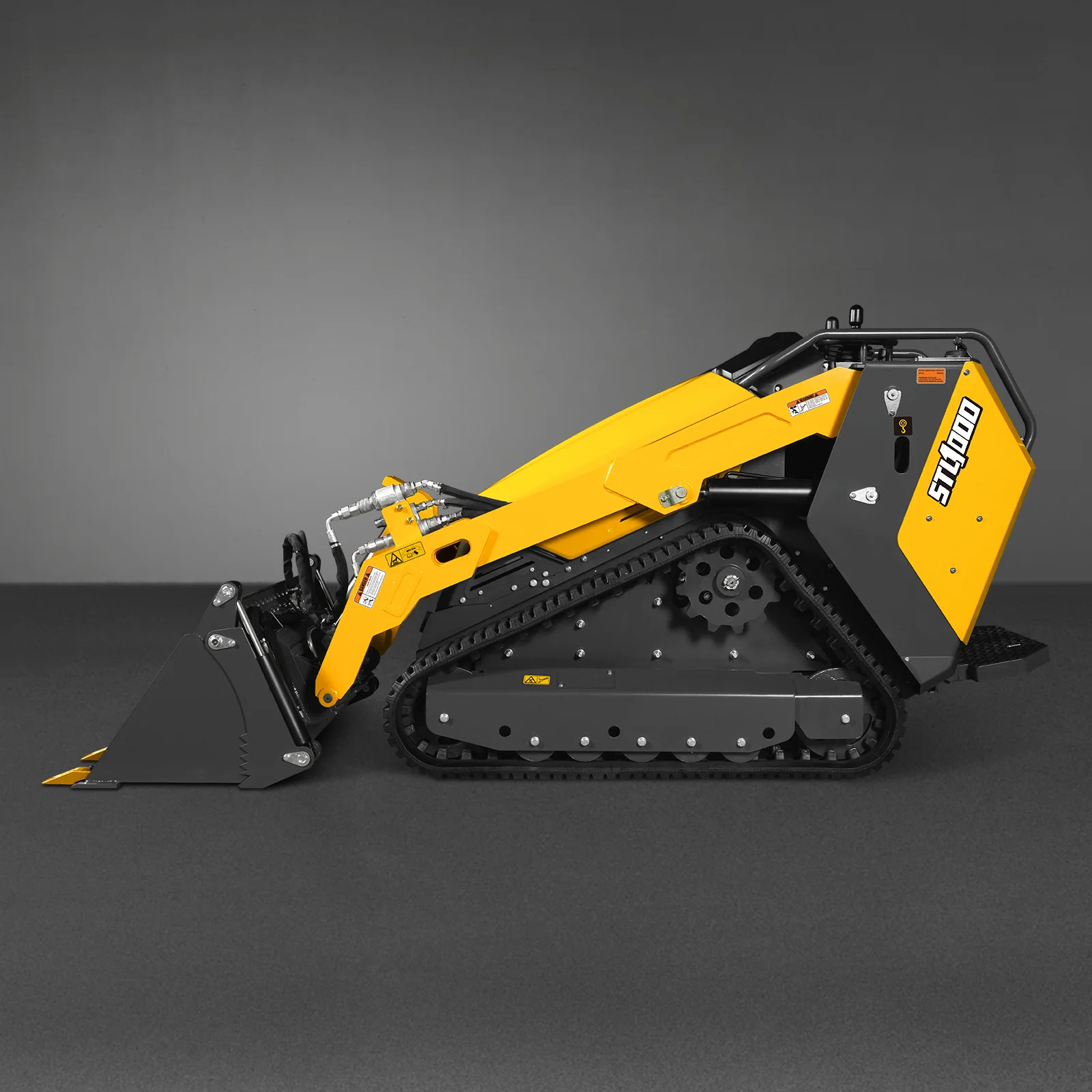 Mini Skid Steer Stand On Compact Track Loader ( 4 in 1 bucket included ) with 25HP KUBOTA D1105 Diesel Engine,  Common Industry Interface (CII),  CROBA  STL1000 - Image 92