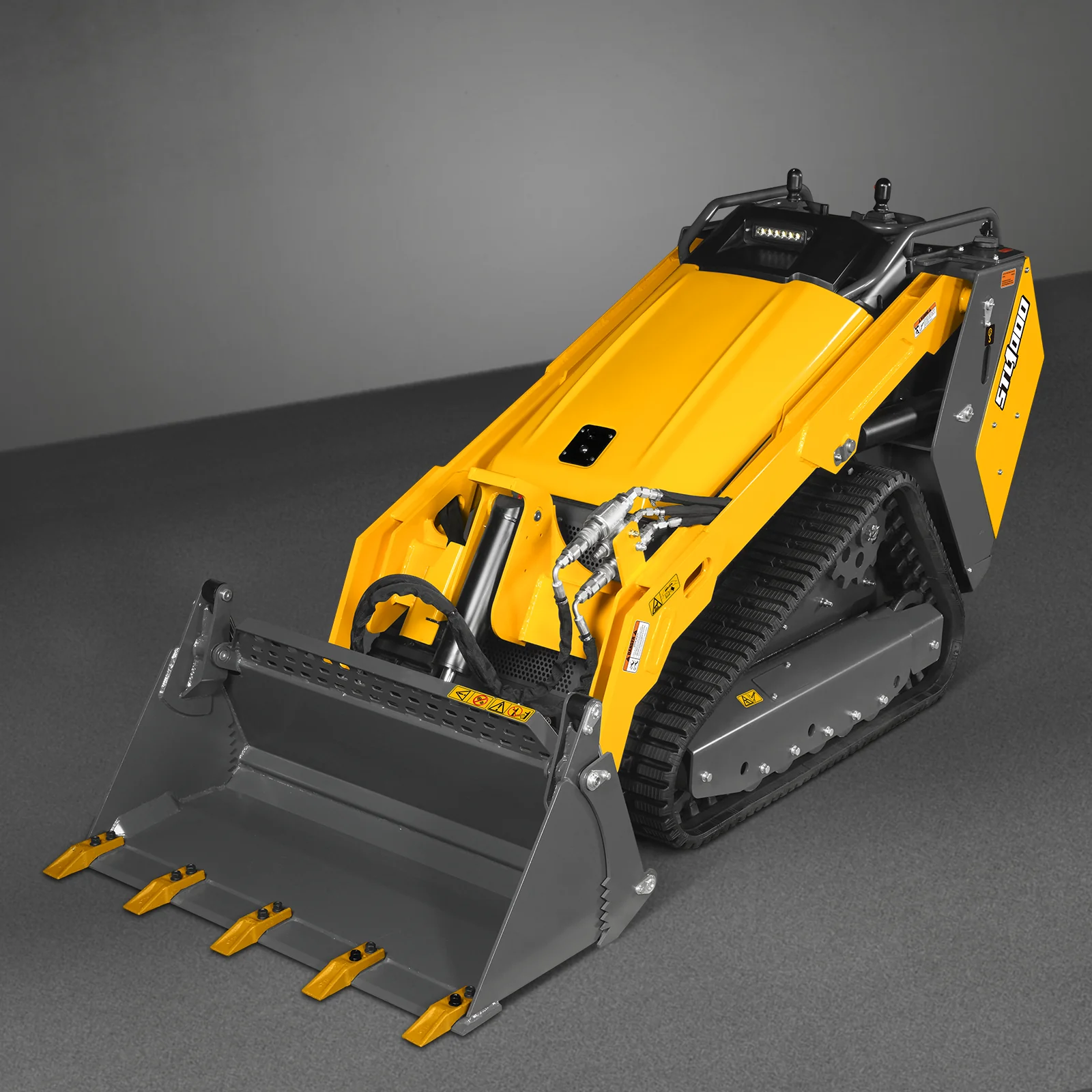 Mini Skid Steer Stand On Compact Track Loader ( 4 in 1 bucket included ) with 25HP KUBOTA D1105 Diesel Engine,  Common Industry Interface (CII),  CROBA  STL1000 - Image 94