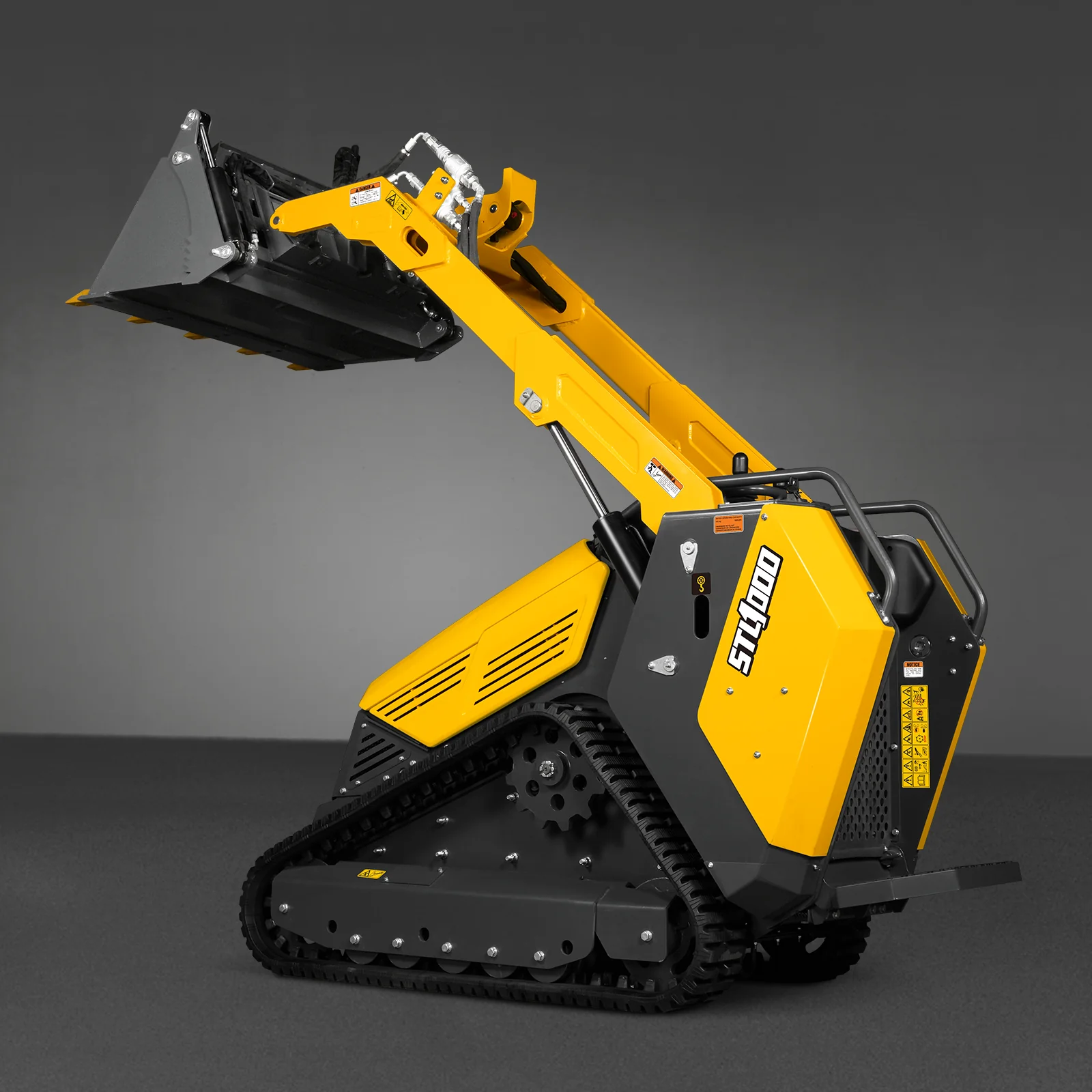 Mini Skid Steer Stand On Compact Track Loader ( 4 in 1 bucket included ) with 25HP KUBOTA D1105 Diesel Engine,  Common Industry Interface (CII),  CROBA  STL1000 - Image 95