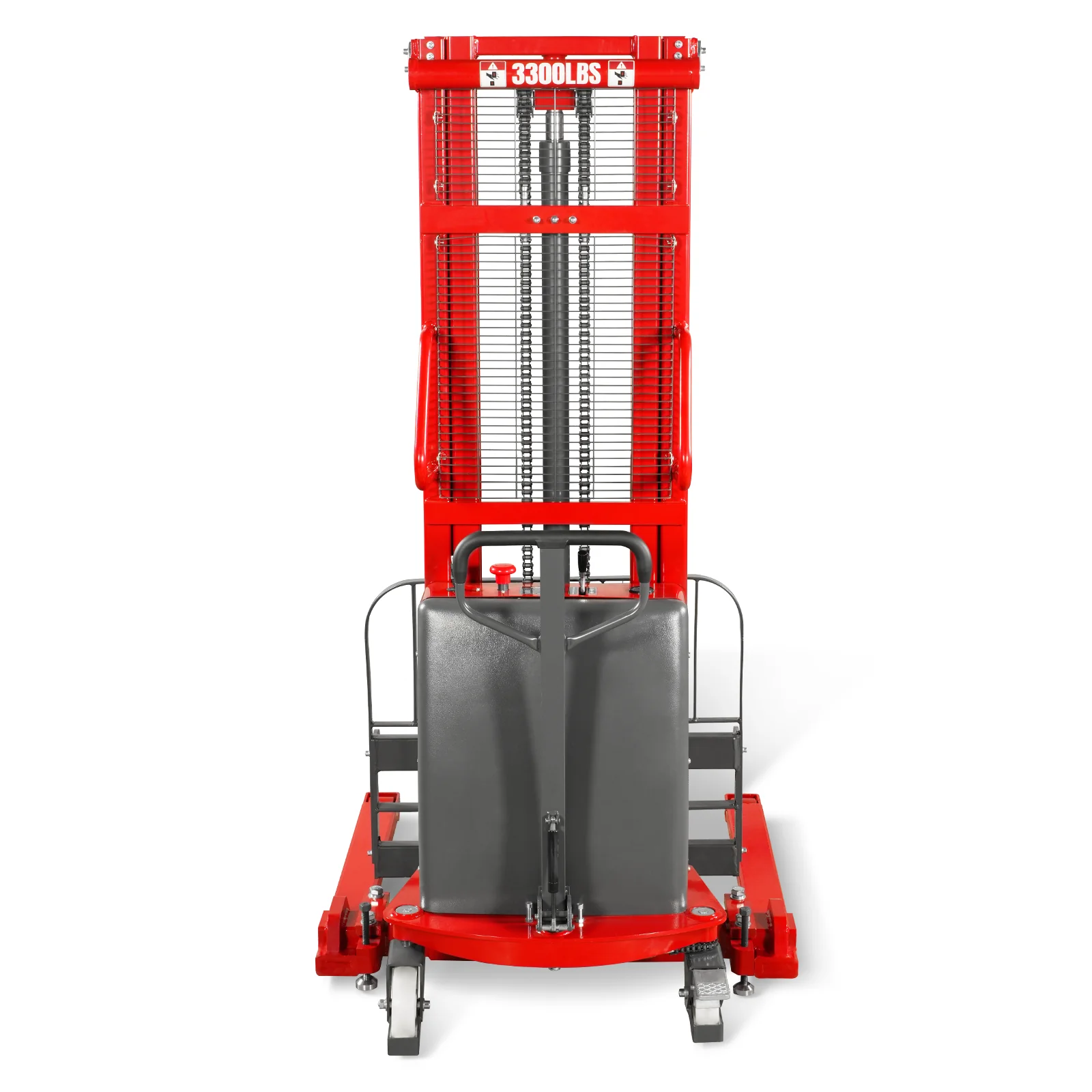 3300lbs Semi-Electric Straddle Stacker,  118" Lift,  Adjustable Legs & Forks,  S33-118S - Image 21
