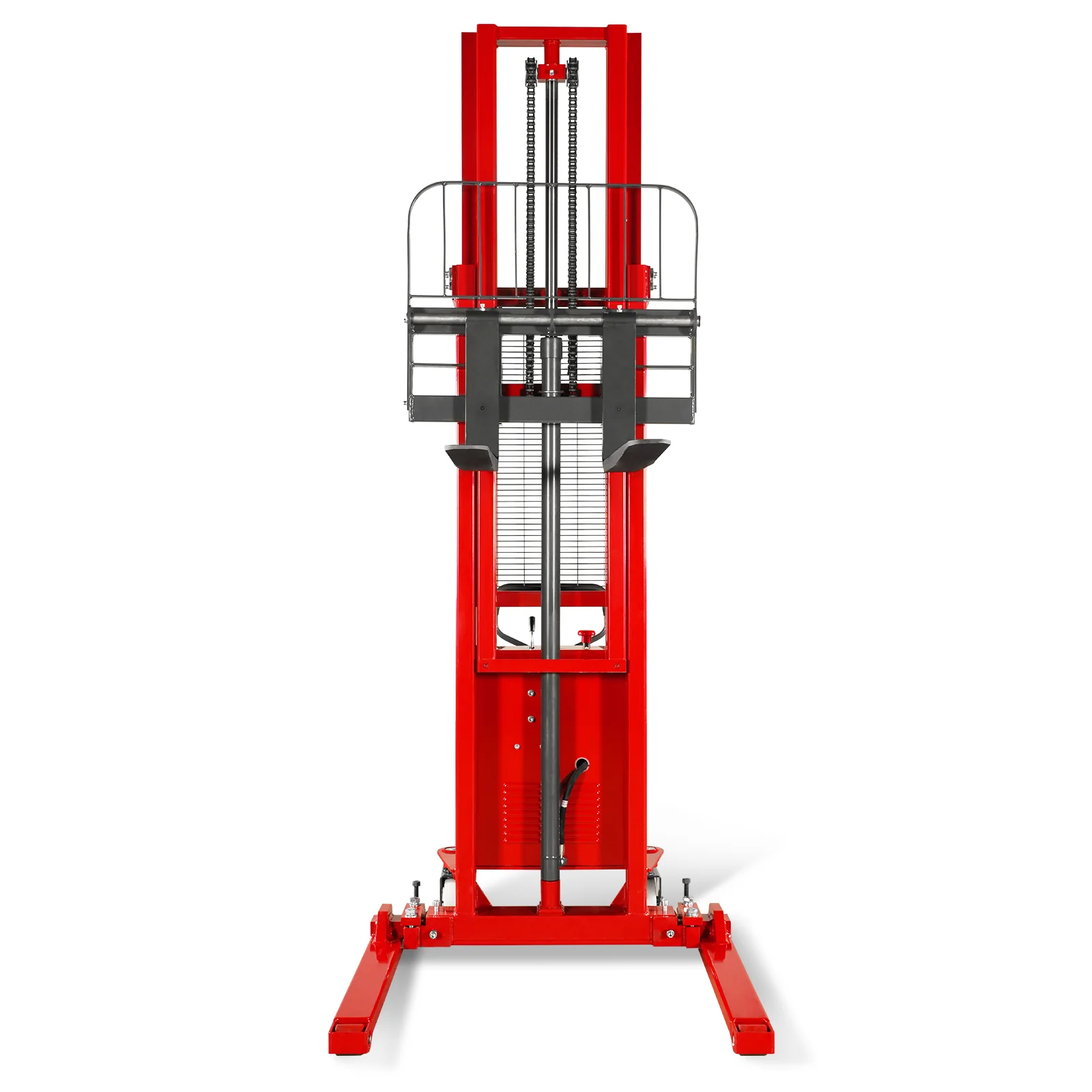 3300lbs Semi-Electric Straddle Stacker,  118" Lift,  Adjustable Legs & Forks,  S33-118S - Image 24