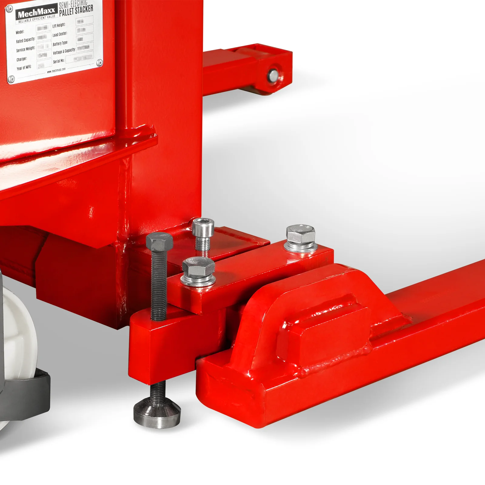 3300lbs Semi-Electric Straddle Stacker,  118" Lift,  Adjustable Legs & Forks,  S33-118S - Image 11