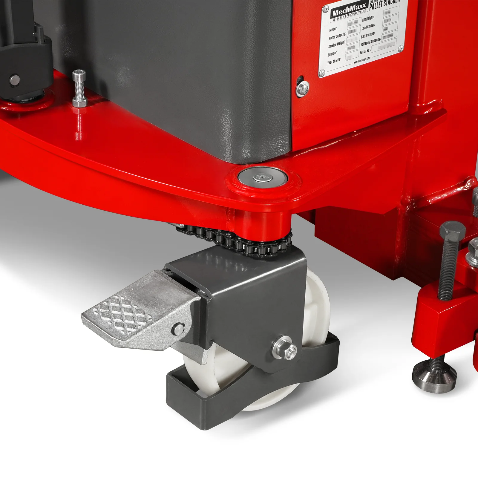 3300lbs Semi-Electric Straddle Stacker,  118" Lift,  Adjustable Legs & Forks,  S33-118S - Image 13