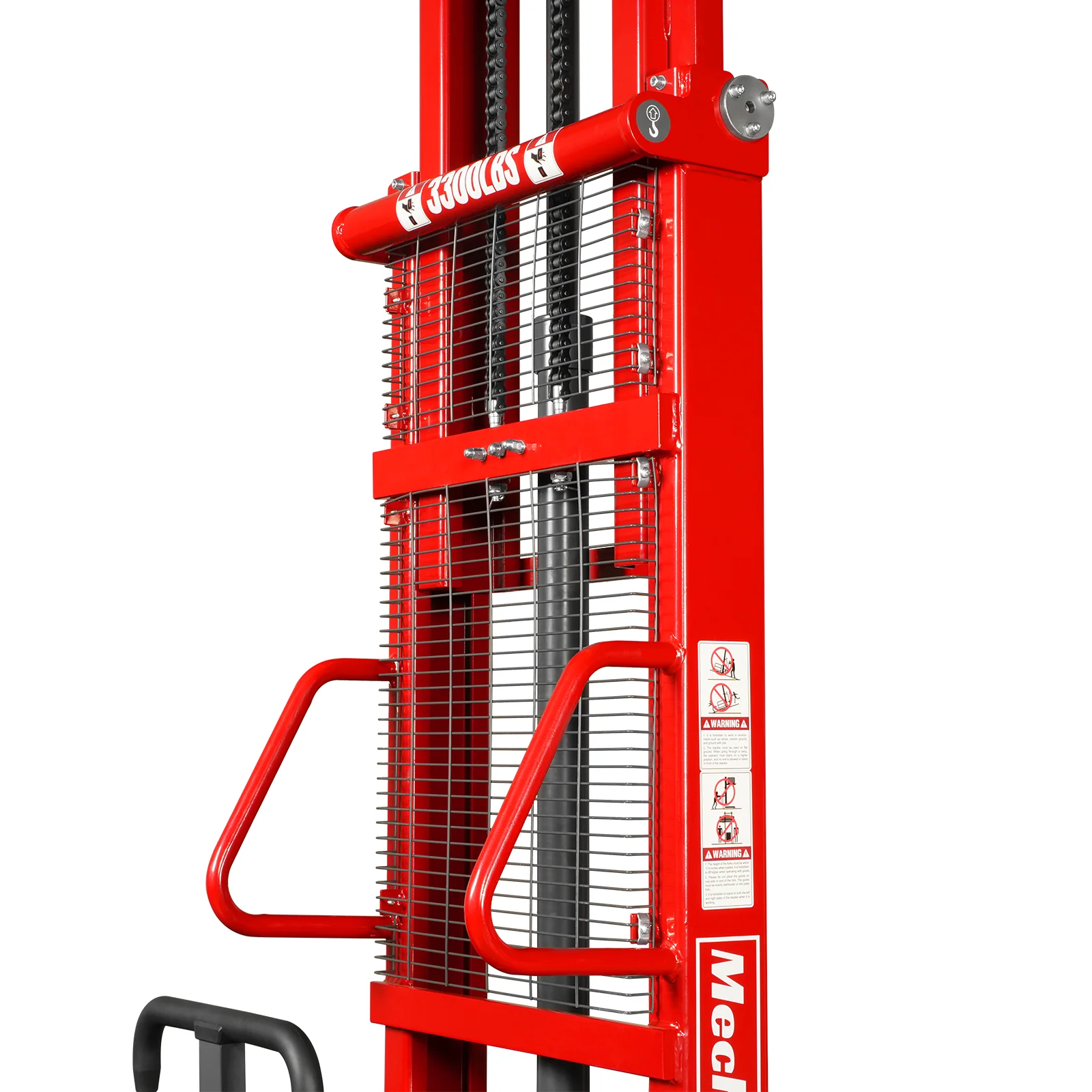 3300lbs Semi-Electric Straddle Stacker,  118" Lift,  Adjustable Legs & Forks,  S33-118S - Image 17