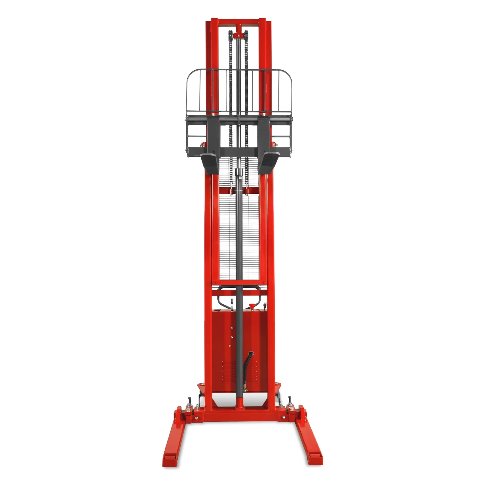 3300lbs Semi-Electric Straddle Stacker,  138" Lift,  Adjustable Legs & Forks,  S33-138S - Image 24