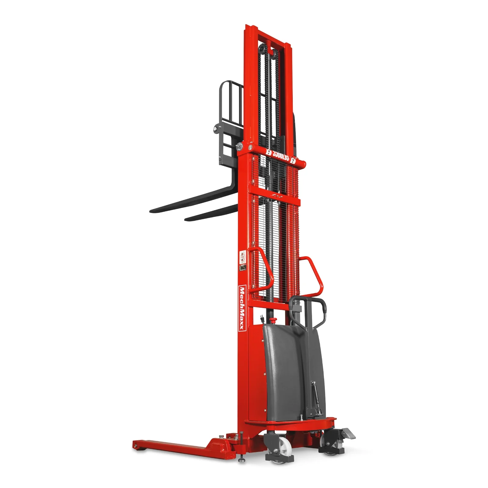 3300lbs Semi-Electric Straddle Stacker,  138" Lift,  Adjustable Legs & Forks,  S33-138S - Image 25