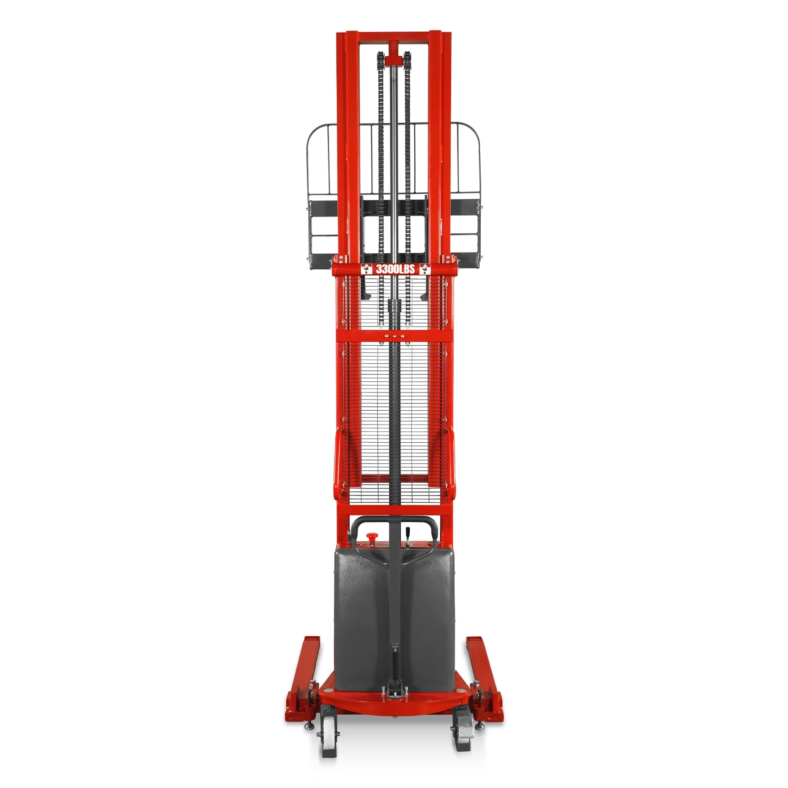 3300lbs Semi-Electric Straddle Stacker,  138" Lift,  Adjustable Legs & Forks,  S33-138S - Image 26