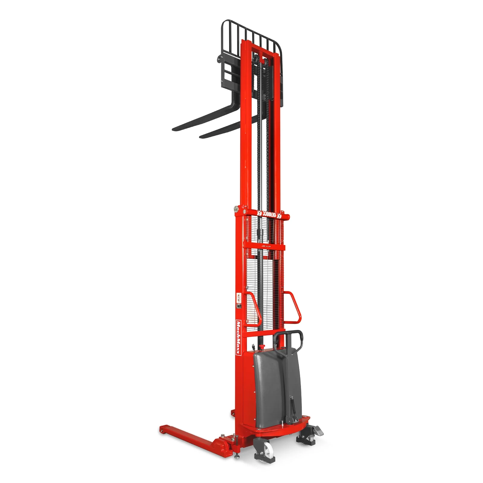 3300lbs Semi-Electric Straddle Stacker,  138" Lift,  Adjustable Legs & Forks,  S33-138S - Image 32