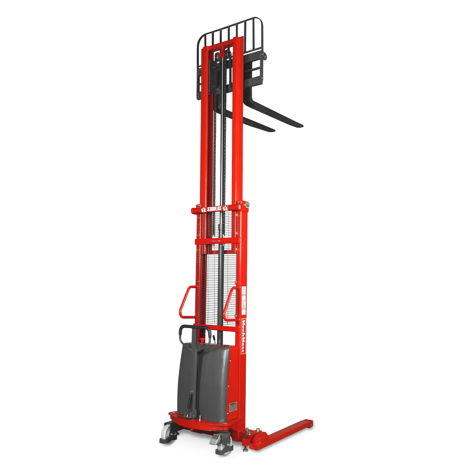 3300lbs Semi-Electric Straddle Stacker,  138" Lift,  Adjustable Legs & Forks,  S33-138S - Image 33