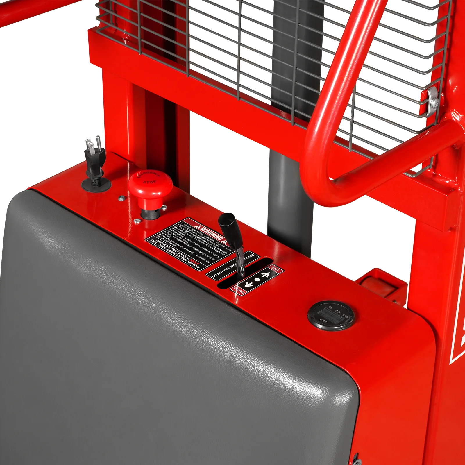 3300lbs Semi-Electric Straddle Stacker,  118" Lift,  Adjustable Legs & Forks,  S33-118S - Image 7