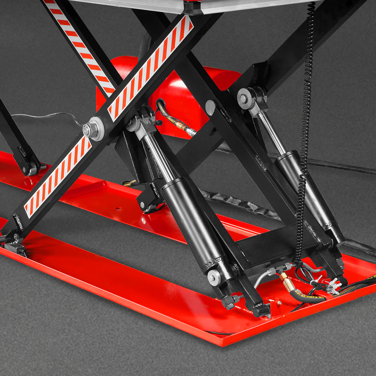 Stationary Electric Hydraulic Parallel Double Scissor Lift Table 3300lb Capacity,  108.3" x 31.5" Platform,  33.9" Lift Height,  UL Certified Motor,  ELT33P - Image 12