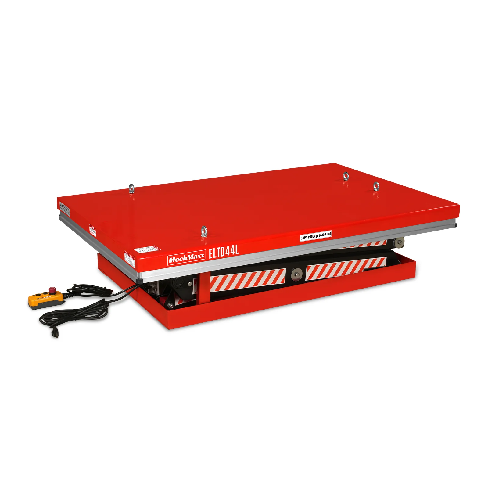 4400 lb Capacity Stationary Electric Hydraulic Double Scissor Lift Table - 63" x 39.4" Platform,  70.1" Lift Height,  UL Certified Motor,  ELTD44L - Image 16