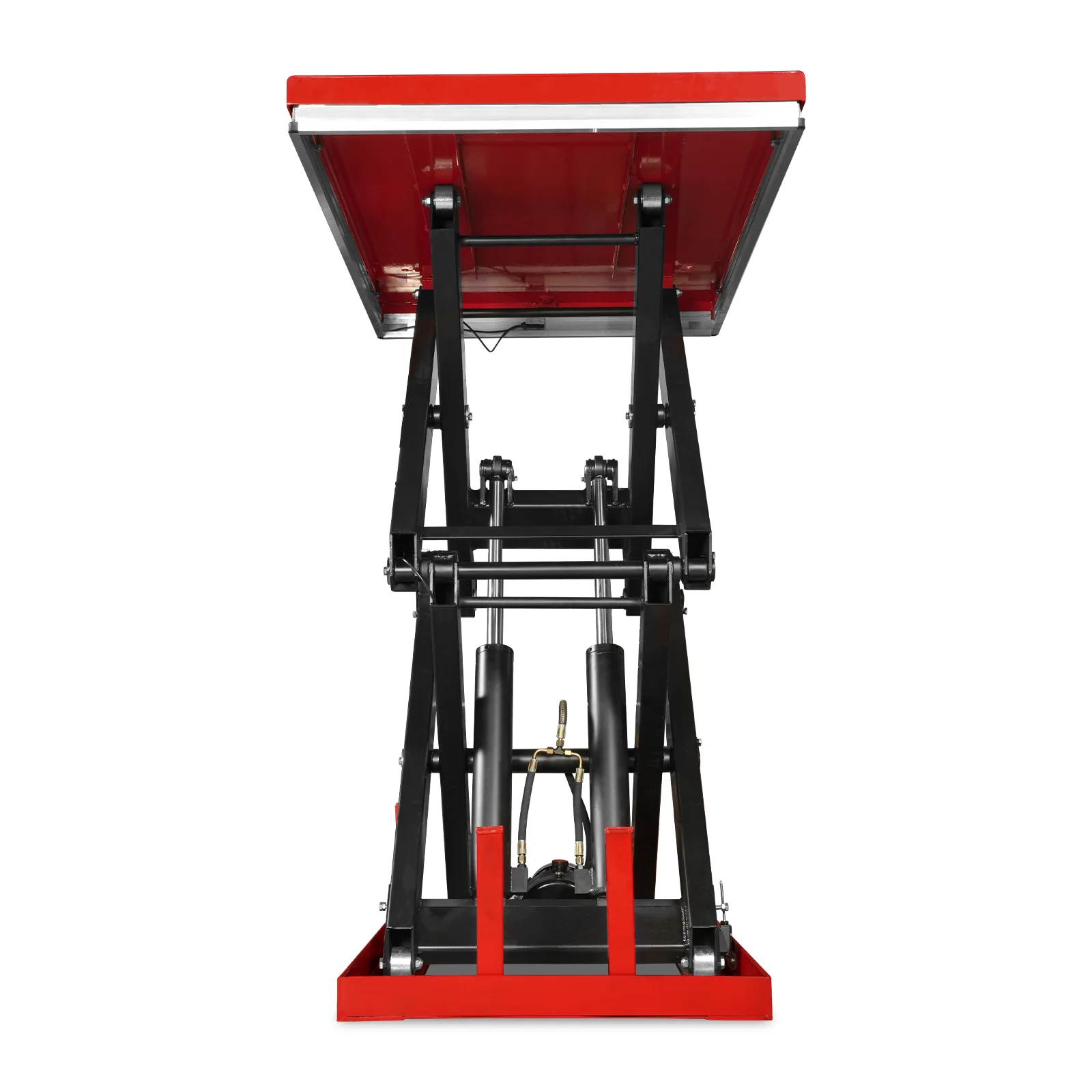 4400 lb Capacity Stationary Electric Hydraulic Double Scissor Lift Table - 63" x 39.4" Platform,  70.1" Lift Height,  UL Certified Motor,  ELTD44L - Image 5