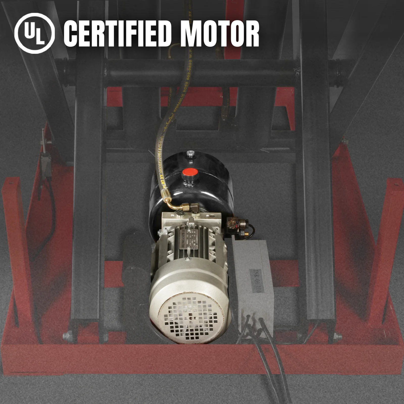 4400 lb Capacity Stationary Electric Hydraulic Double Scissor Lift Table - 63" x 39.4" Platform,  70.1" Lift Height,  UL Certified Motor,  ELTD44L - Image 8