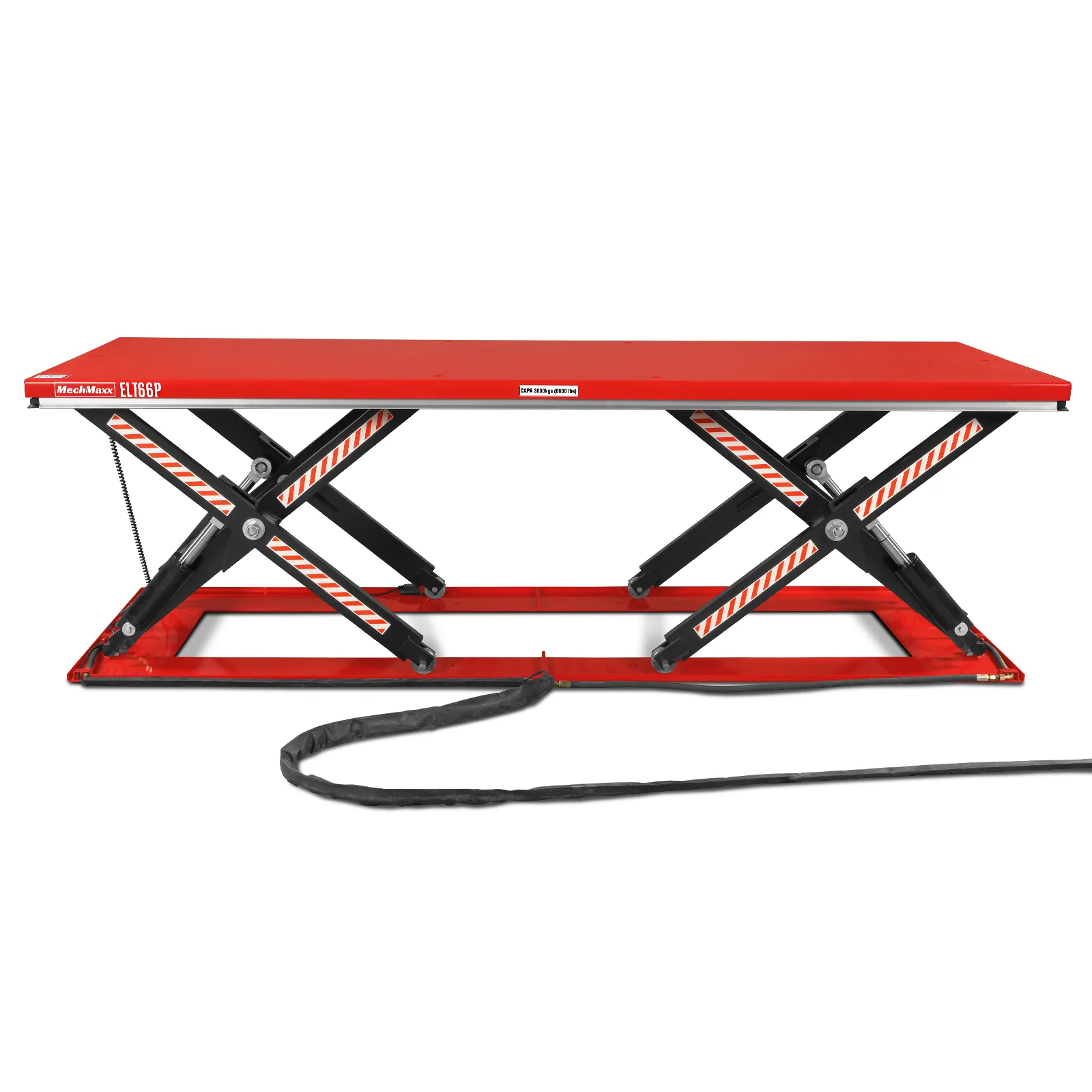 Stationary Electric Hydraulic Parallel Double Scissor Lift Table 6600lb Capacity,  112.9" x 39.4"Platform,  34.3"Lift Height, UL Certified Motor,  ELT66P - Image 10