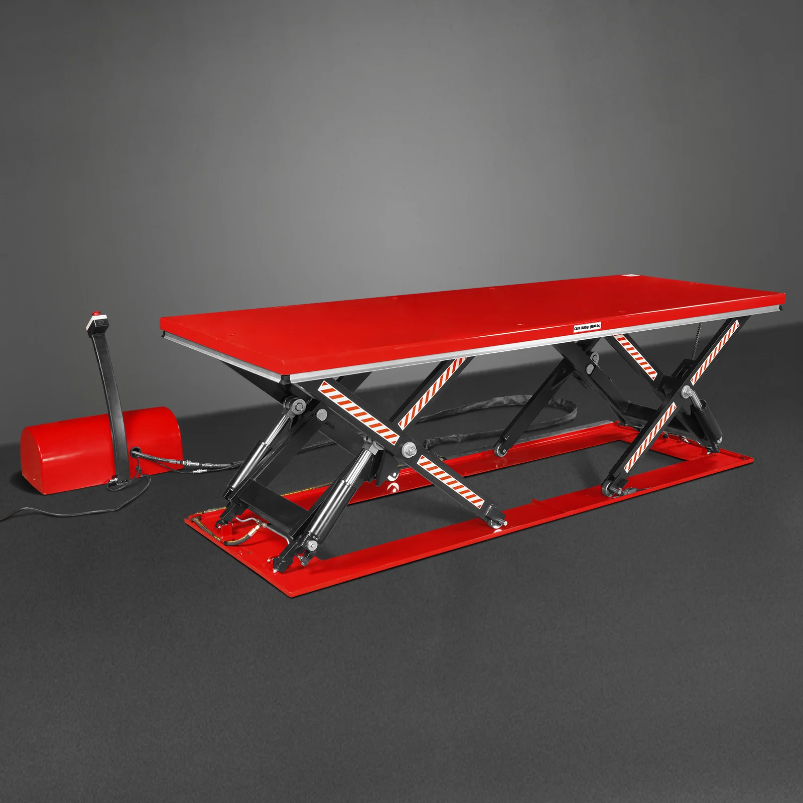 Stationary Electric Hydraulic Parallel Double Scissor Lift Table 6600lb Capacity,  112.9" x 39.4"Platform,  34.3"Lift Height, UL Certified Motor,  ELT66P - Image 12