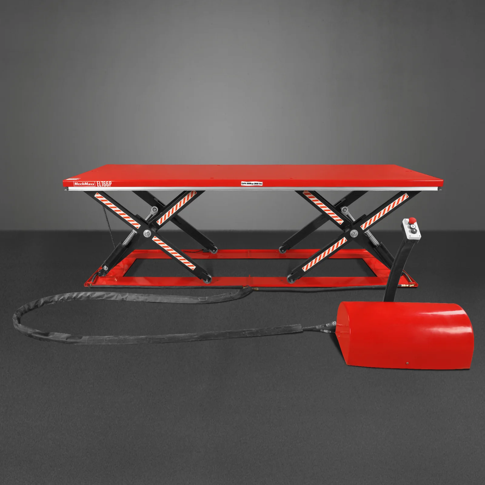 Stationary Electric Hydraulic Parallel Double Scissor Lift Table 6600lb Capacity,  112.9" x 39.4"Platform,  34.3"Lift Height, UL Certified Motor,  ELT66P - Image 14