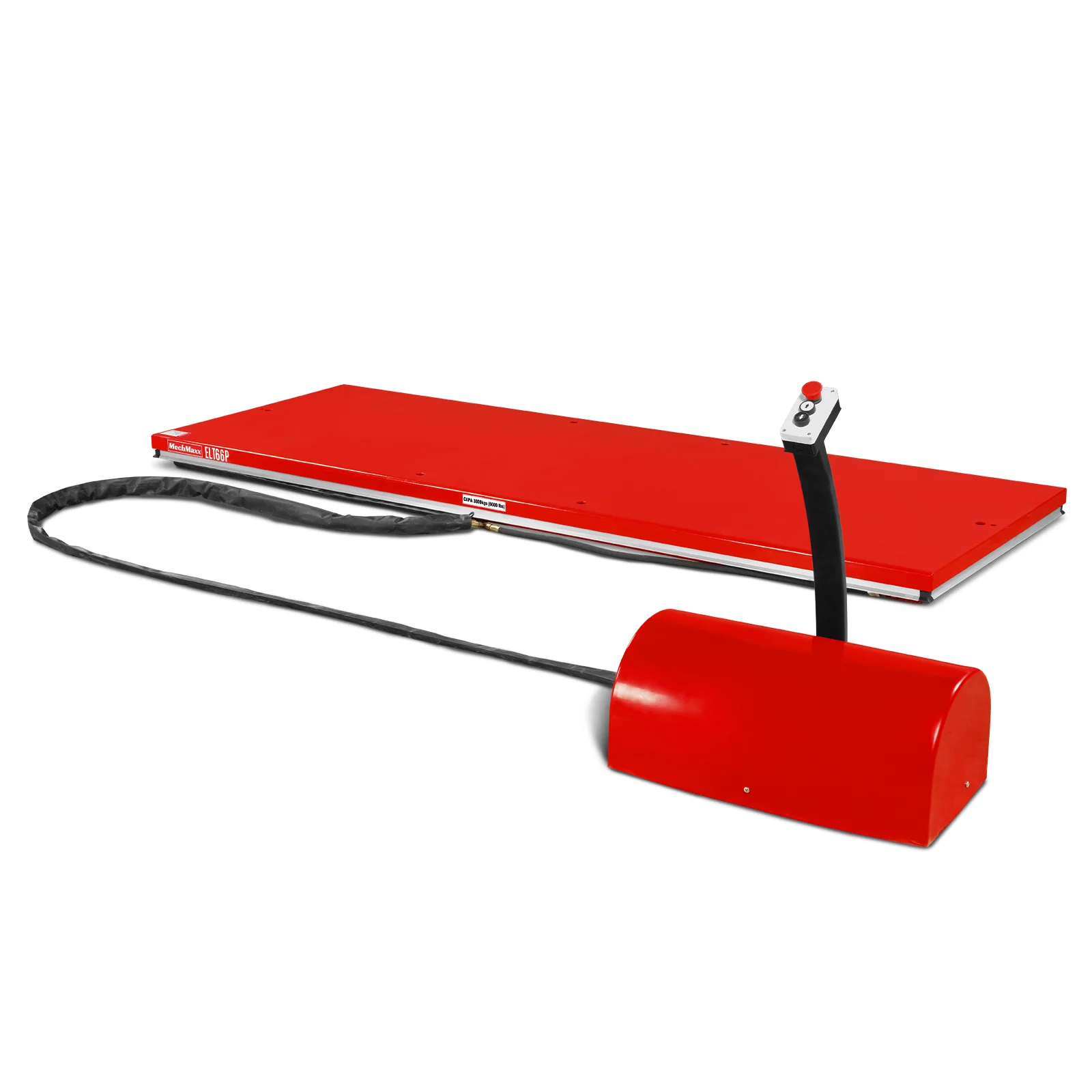 Stationary Electric Hydraulic Parallel Double Scissor Lift Table 6600lb Capacity,  112.9" x 39.4"Platform,  34.3"Lift Height, UL Certified Motor,  ELT66P - Image 4