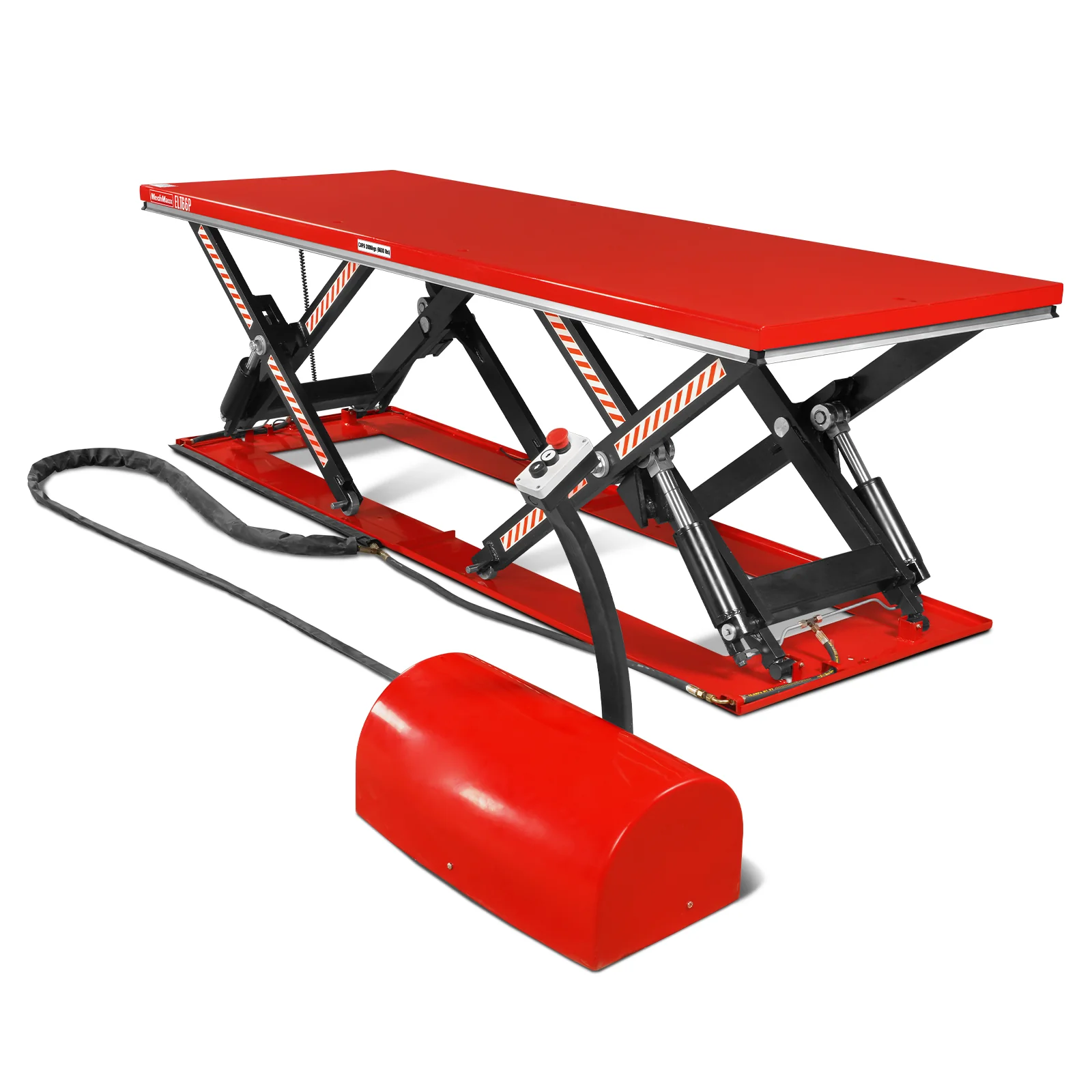 Stationary Electric Hydraulic Parallel Double Scissor Lift Table 6600lb Capacity,  112.9" x 39.4"Platform,  34.3"Lift Height, UL Certified Motor,  ELT66P - Image 9