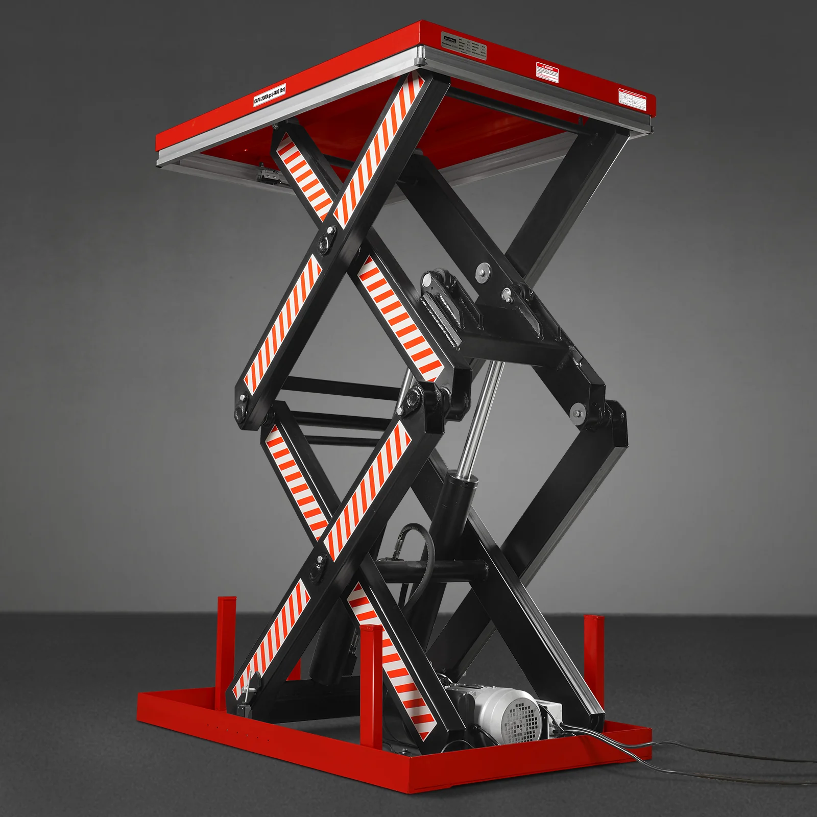 4400lbs Capacity Stationary Electric Hydraulic Double Scissor Lift Table,  51.2" x 33.5" Platform,  70.1" Lift Height,  UL Certified Motor,  ELTD44 - Image 13